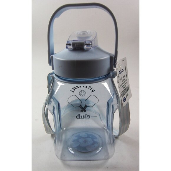 Pickleball Clear Water Container with Strap, Flip Top NEW - Picture 3 of 7